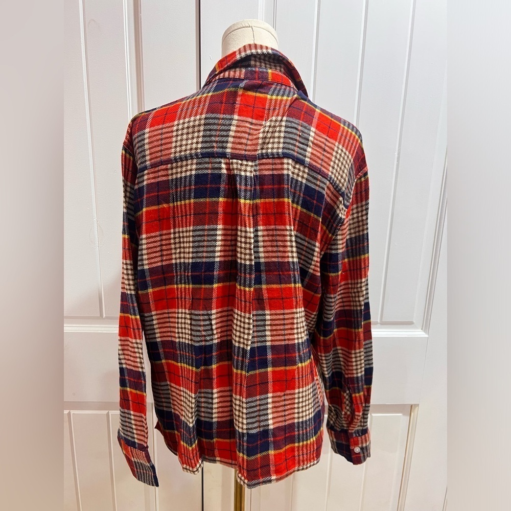 Aerie Plaid Flannel Button Down shirt Sleepwear Pajama Top Size Small NWT - Picture 3 of 3